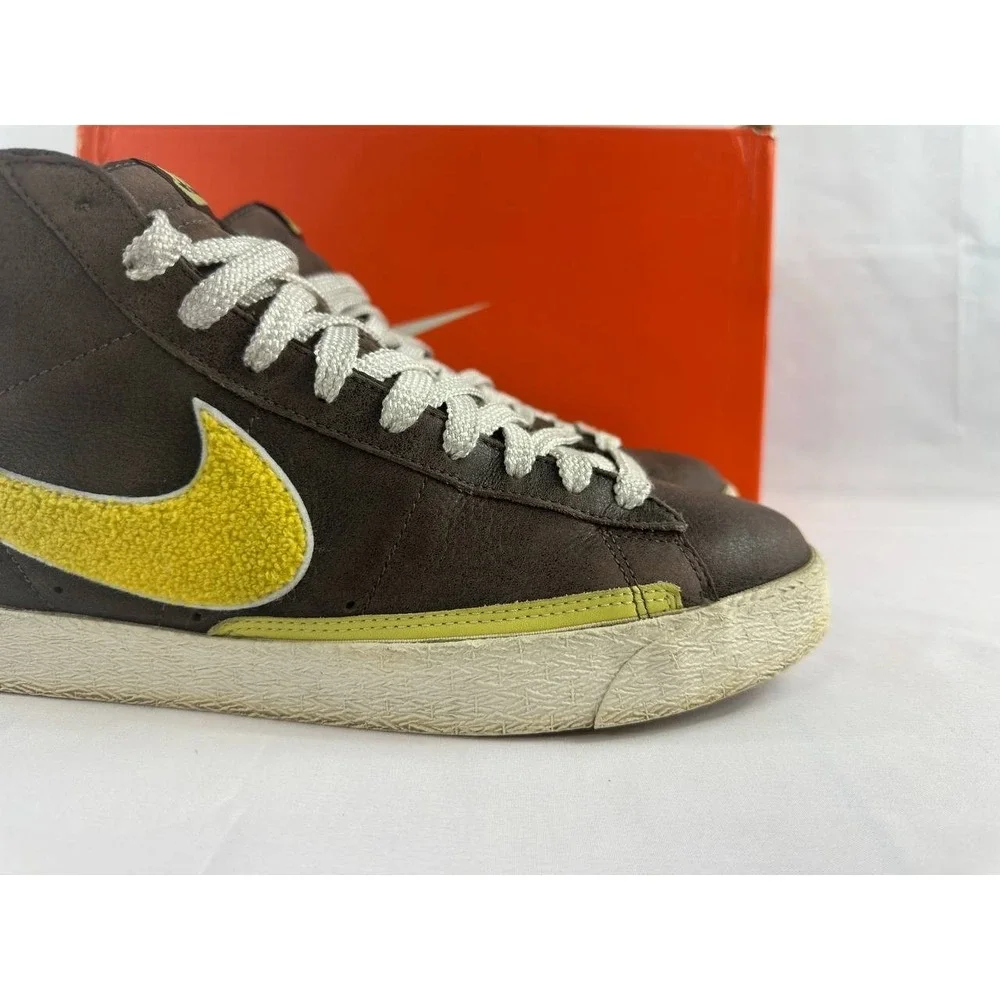 Nike Blazer High Supreme 2007 Sneakers Yellow Brown 316963-271 Size 11